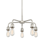 Innovations Lighting Ballston 5 Light 18" Wide Candle Style Chandelier Satin Nickel