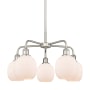 Innovations Lighting Belfast 5 Light 24" Wide Chandelier Satin Nickel / Matte White