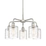 Innovations Lighting Cobbleskill 5 Light 23" Wide Chandelier Satin Nickel / Deco Swirl