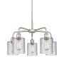 Innovations Lighting Cobbleskill 5 Light 23" Wide Chandelier Satin Nickel / Clear