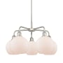 Innovations Lighting Athens 5 Light 26" Wide Chandelier Satin Nickel / Matte White