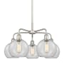 Innovations Lighting Athens 5 Light 26" Wide Chandelier Satin Nickel / Clear