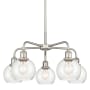 Innovations Lighting Athens 5 Light 24" Wide Chandelier Satin Nickel / Seedy
