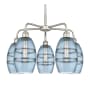 Innovations Lighting Vaz 5 Light 24" Wide Chandelier Satin Nickel / Blue