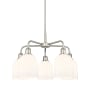 Innovations Lighting Bella 5 Light 24" Wide Chandelier Satin Nickel / Gloss White
