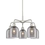 Innovations Lighting Bella 5 Light 24" Wide Chandelier Satin Nickel / Light Smoke