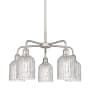 Innovations Lighting Bridal Veil 5 Light 23" Wide Chandelier Satin Nickel / Clear