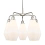 Innovations Lighting Cindyrella 5 Light 25" Wide Chandelier Satin Nickel / Cased Matte White