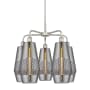 Innovations Lighting Windham 5 Light 25" Wide Chandelier Satin Nickel / Smoked