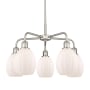 Innovations Lighting Eaton 5 Light 24" Wide Chandelier Satin Nickel / Matte White