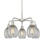 Innovations Lighting Eaton 5 Light 24" Wide Chandelier Satin Nickel / Clear