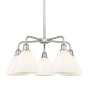 Innovations Lighting Bristol Glass 5 Light 26" Wide Chandelier Satin Nickel / Matte White
