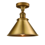 Innovations Lighting Briarcliff 10" Wide Semi-Flush Ceiling Fixture Brushed Brass / Brushed Brass