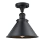Innovations Lighting Briarcliff 10" Wide Semi-Flush Ceiling Fixture Matte Black / Matte Black