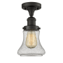 Innovations Lighting Bellmont Single Light 6" Wide Semi-Flush Ceiling Fixture Oiled Rubbed Bronze / Seedy