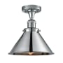 Innovations Lighting Briarcliff 10" Wide Semi-Flush Ceiling Fixture Polished Chrome / Polished Chrome