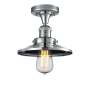 Innovations Lighting Railroad 7" Wide Semi-Flush Ceiling Fixture Polished Chrome / Metal Shade