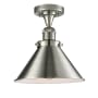 Innovations Lighting Briarcliff 10" Wide Semi-Flush Ceiling Fixture Polished Nickel / Polished Nickel
