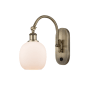 Innovations Lighting Belfast 13" Tall Wall Sconce with Shade Antique Brass / Matte White