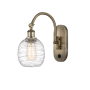 Innovations Lighting Belfast 13" Tall Wall Sconce with Shade Antique Brass / Deco Swirl