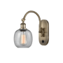 Innovations Lighting Belfast 13" Tall Wall Sconce with Shade Antique Brass / Seedy
