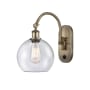 Innovations Lighting Athens 14" Tall Wall Sconce with Shade Antique Brass / Seedy
