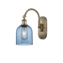Innovations Lighting Bella 13" Tall Wall Sconce Antique Brass / Princess Blue