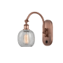 Innovations Lighting Belfast 13" Tall Wall Sconce with Shade Antique Copper / Clear Crackle