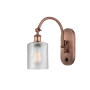 Innovations Lighting Cobbleskill 13" Tall Wall Sconce Antique Copper / Clear