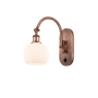 Innovations Lighting Athens 12" Tall Wall Sconce with Shade Antique Copper / Matte White