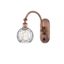 Innovations Lighting Athens 12" Tall Wall Sconce with Shade Antique Copper / Clear Water Glass