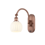 Innovations Lighting White Venetian 12" Tall Wall Sconce Antique Copper / White Venetian