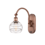 Innovations Lighting Rochester 11" Tall Wall Sconce Antique Copper / Clear