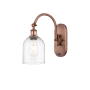 Innovations Lighting Bella 13" Tall Wall Sconce Antique Copper / Clear