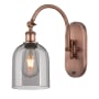 Innovations Lighting Bella 13" Tall Wall Sconce Antique Copper / Light Smoke