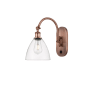 Innovations Lighting Bristol 13" Tall Wall Sconce Antique Copper / Clear