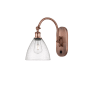 Innovations Lighting Bristol Glass 14" Tall Wall Sconce with Shade Antique Copper / Seedy