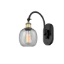 Innovations Lighting Belfast 13" Tall Wall Sconce with Shade Black Antique Brass / Seedy