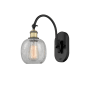 Innovations Lighting Belfast 13" Tall Wall Sconce with Shade Black Antique Brass / Clear Crackle