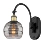 Innovations Lighting Rochester 11" Tall Wall Sconce Black Antique Brass / Smoked
