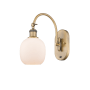 Innovations Lighting Belfast 13" Tall Wall Sconce with Shade Brushed Brass / Matte White
