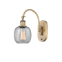 Innovations Lighting Belfast 13" Tall Wall Sconce with Shade Brushed Brass / Seedy