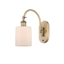 Innovations Lighting Cobbleskill 13" Tall Wall Sconce Brushed Brass / Matte White