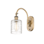 Innovations Lighting Cobbleskill 13" Tall Wall Sconce Brushed Brass / Deco Swirl