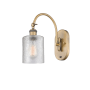 Innovations Lighting Cobbleskill 13" Tall Wall Sconce Brushed Brass / Clear