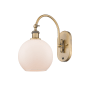 Innovations Lighting Athens 14" Tall Wall Sconce with Shade Brushed Brass / Matte White