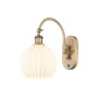Innovations Lighting White Venetian 14" Tall Wall Sconce Brushed Brass / White Venetian