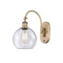 Innovations Lighting Athens 14" Tall Wall Sconce with Shade Brushed Brass / Seedy