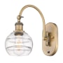 Innovations Lighting Rochester 11" Tall Wall Sconce Brushed Brass / Clear