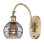 Innovations Lighting Rochester 11" Tall Wall Sconce Brushed Brass / Smoked